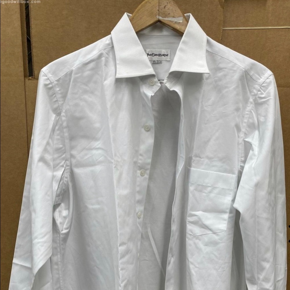 Authentic Yves Saint Laurent Men White Shirt Size